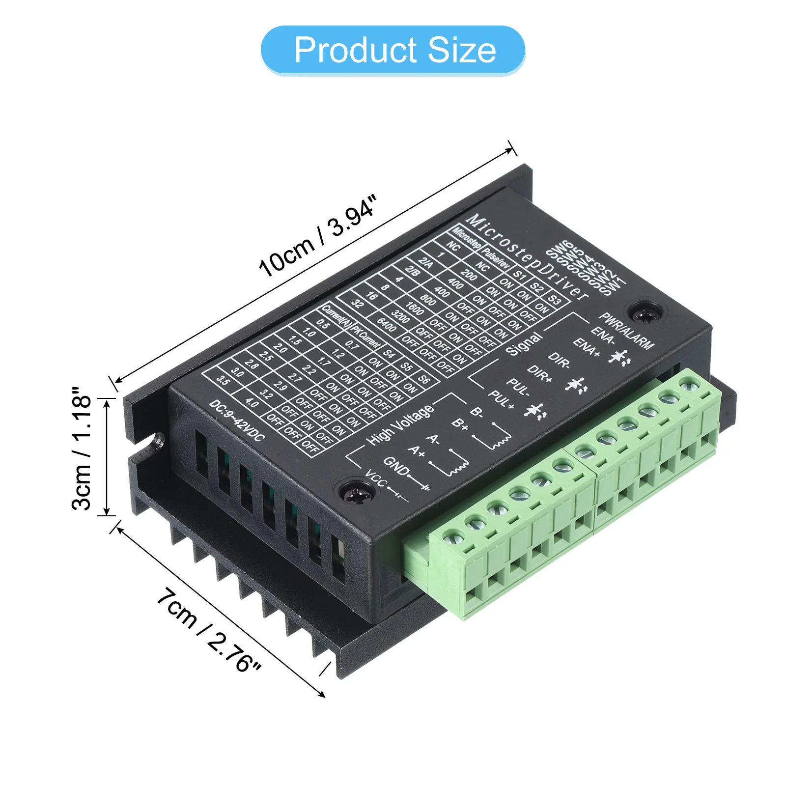 4Pcs TB6600 Stepper Motor Drivers 4A DC42V Stepper Driver Controller CNC Digital Micro Step Driver for 39/42/57 Stepper Motor