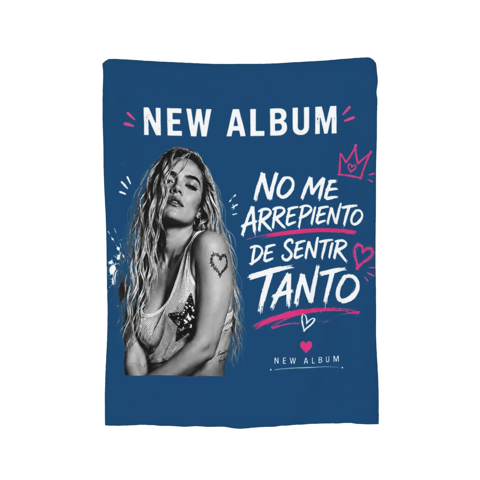 Karol G New Album Knitted Blanket Flannel no me arrepiento de sentir tanto Soft Throw Blanket for Outdoor Travel Bedspread