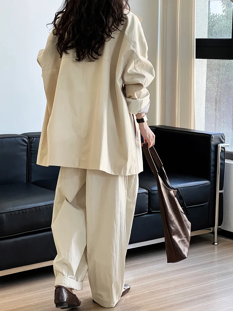 LANMREM Temperament Short Trench For Women Lapel Single Breasted Solid Color Pockets Design Coat 2026 Spring Autumn New 2Z2225 26 IMG_7899(20230920-152423).jpg