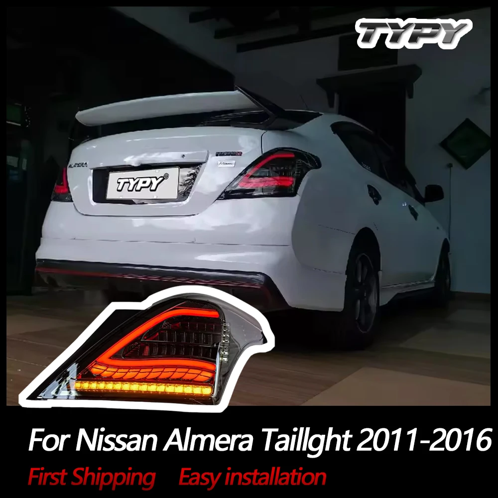 

TYPY Car Lights For Nissan Almera Taillght 2011-2016 LED Car Lamps Daytime Running Lights Dynamic Turn Signals Car Accessories