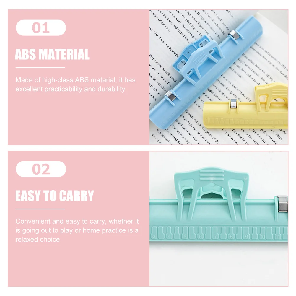 

5Pcs Music Book Clamps Durable ABS Metal Practical Clip Tool for Music Score Page Holder Portable Multi-Function Document Clip