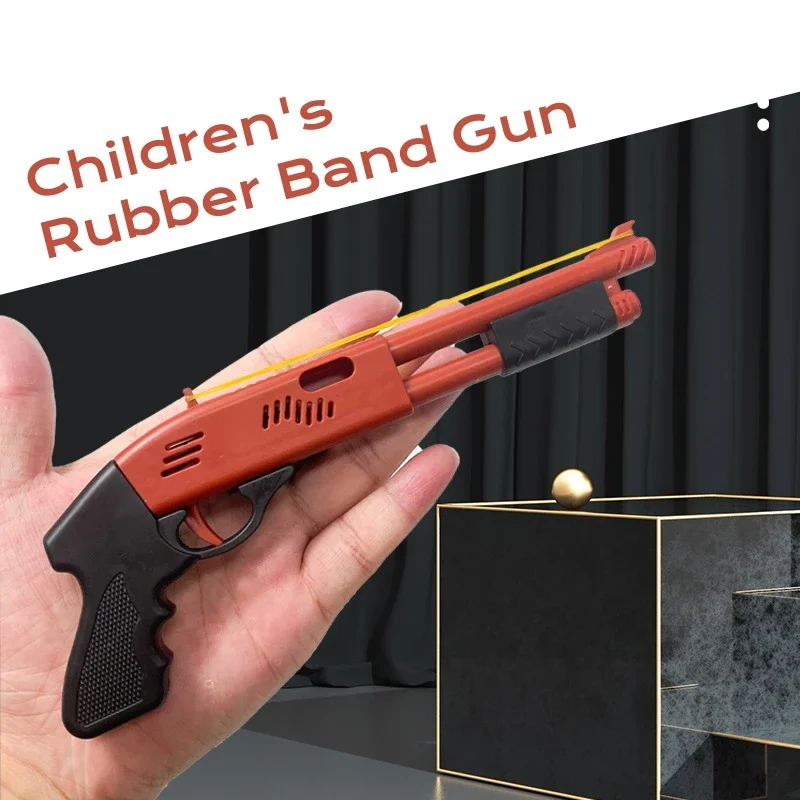 Rubber Band Gun Game Toys Mini Shotgun Rifle Model Burst Small Spray Soft Bullet Gun Game Role Playing Tool