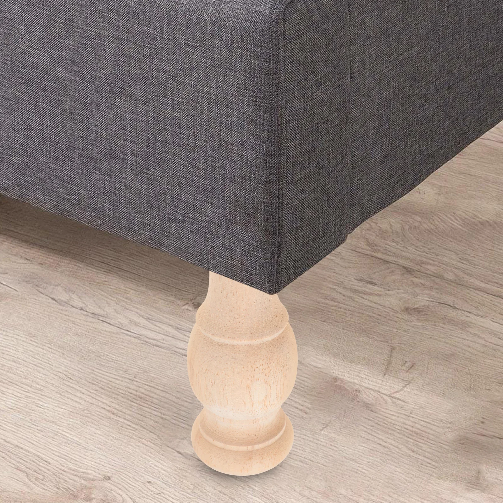 4 قطعة أرجل أريكة من الخشب الصلب منحوتة أقدام أثاث أسطوانية لخزانة الأريكة طاولة مضمد استبدال أرجل خشبية