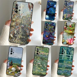Monet Olieverf Case Voor Samsung Galaxy A32 A33 A52 A54 A53 A34 A12 A13 A51 A71 A21S A52S A23 A31 Back Cover