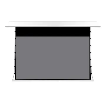 Y-133" 8K 4K HD Motorized Tab-tension Cinema Screen Electric Grey Crystal Light Resistence High Quality Ceiling-hanging Screen