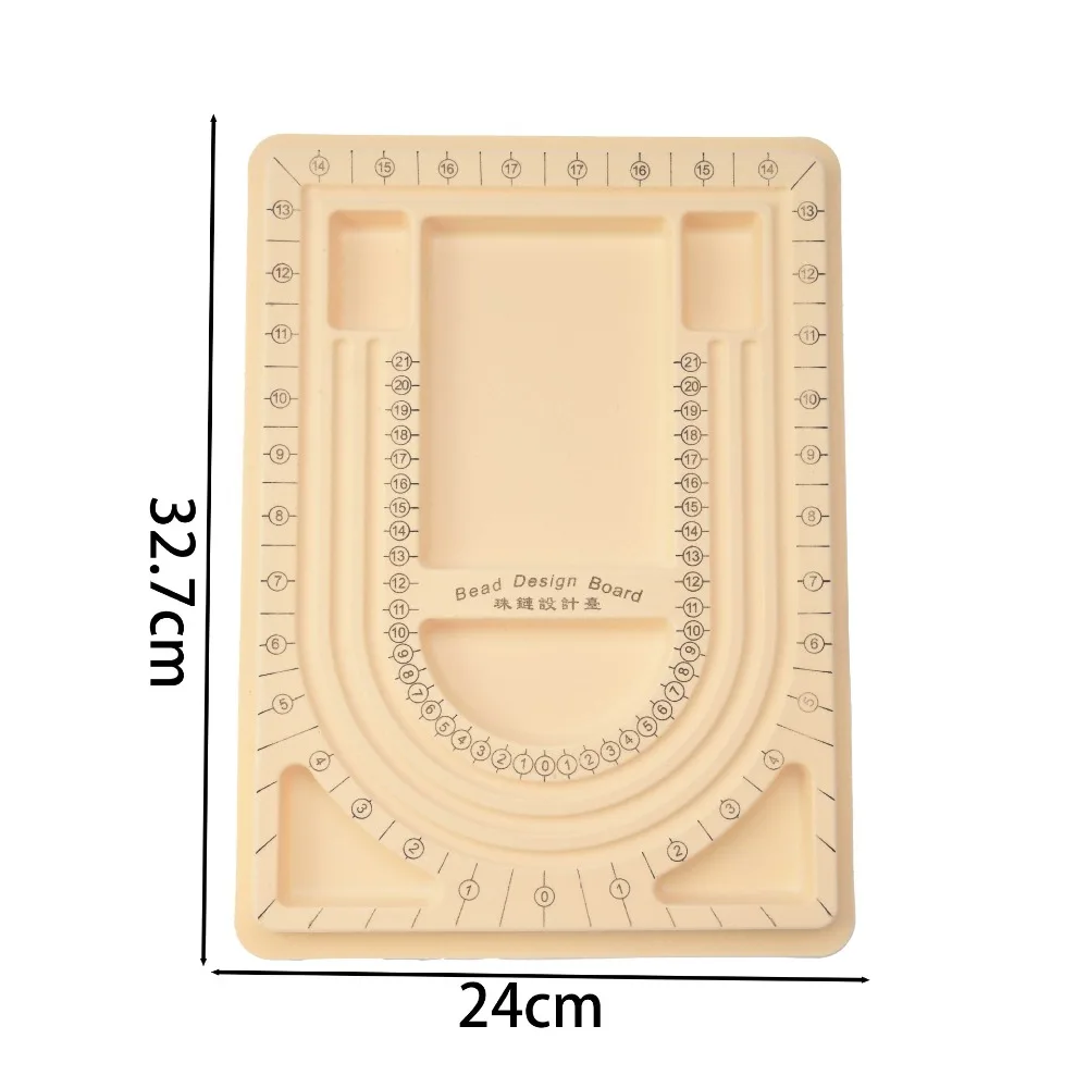 Colorful Flockeda Bead Board For Bracelet Necklace Tray Beading Accessories Measuring Tools Crafts For DIY Jewelry Making