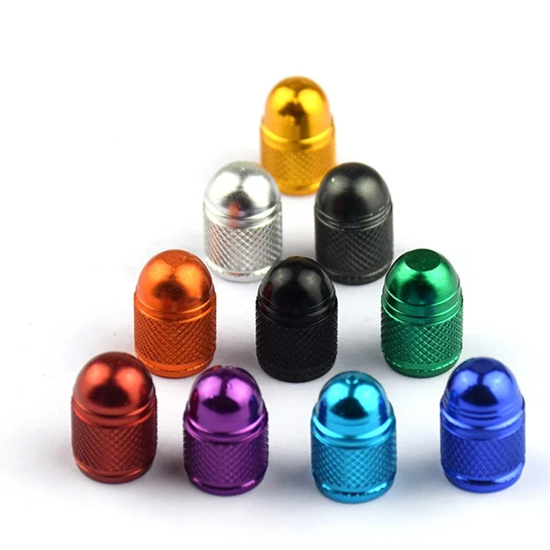 4pcs Aluminum Nipple Caps Bullet Car Truck Air Port Cover Tire Rim Valve Wheel Stem Cap Exterior Parts Car Accessories