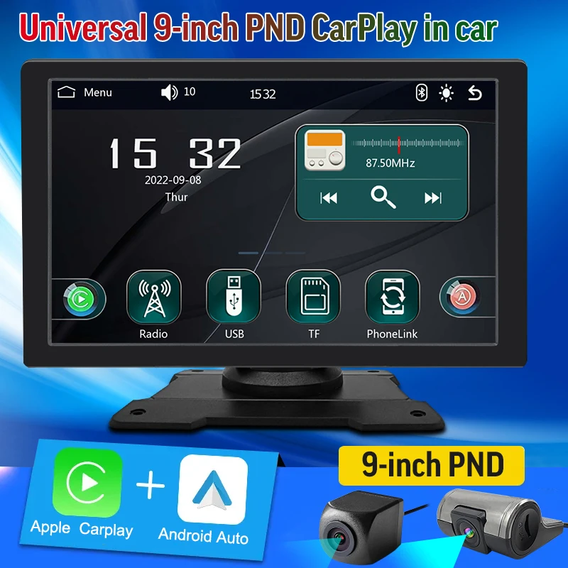 9 inch Carplay Car Radio Multimedia Video Player Wireless Android Auto Bluetooth HD Touch Screen For Nissan Toyota