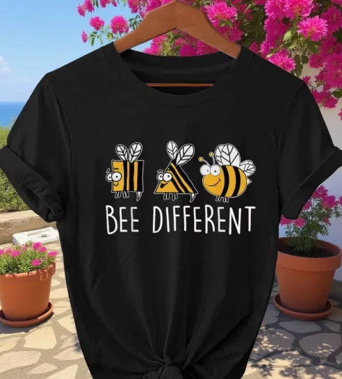 Bee Pattern T-shirt Is Not Me It's Just Super Sexy with Unisex Retro T-shirts and Fun Slogan