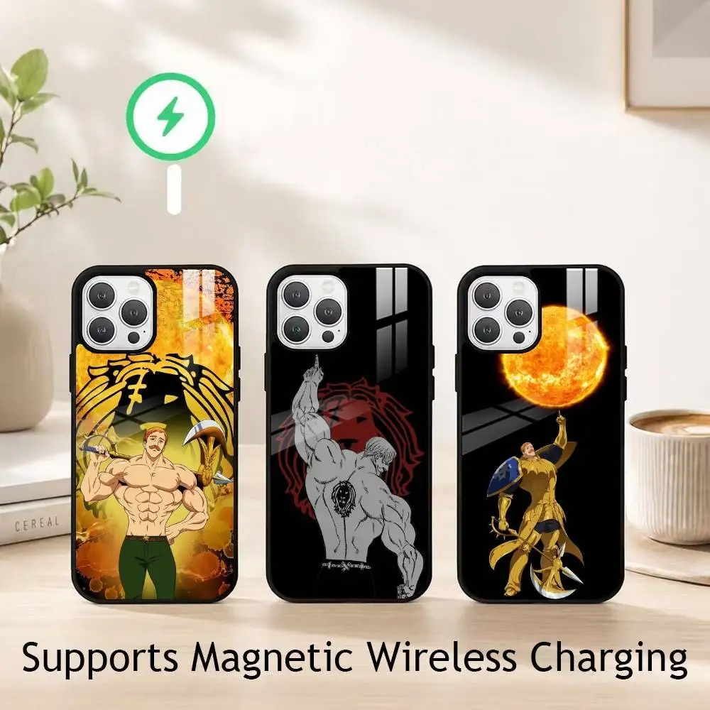 Seven Deadly Sins Escanor Phone Case For iPhone17,16,15,14,13,12,11 Plus,Pro Allows magnetic wireless charging