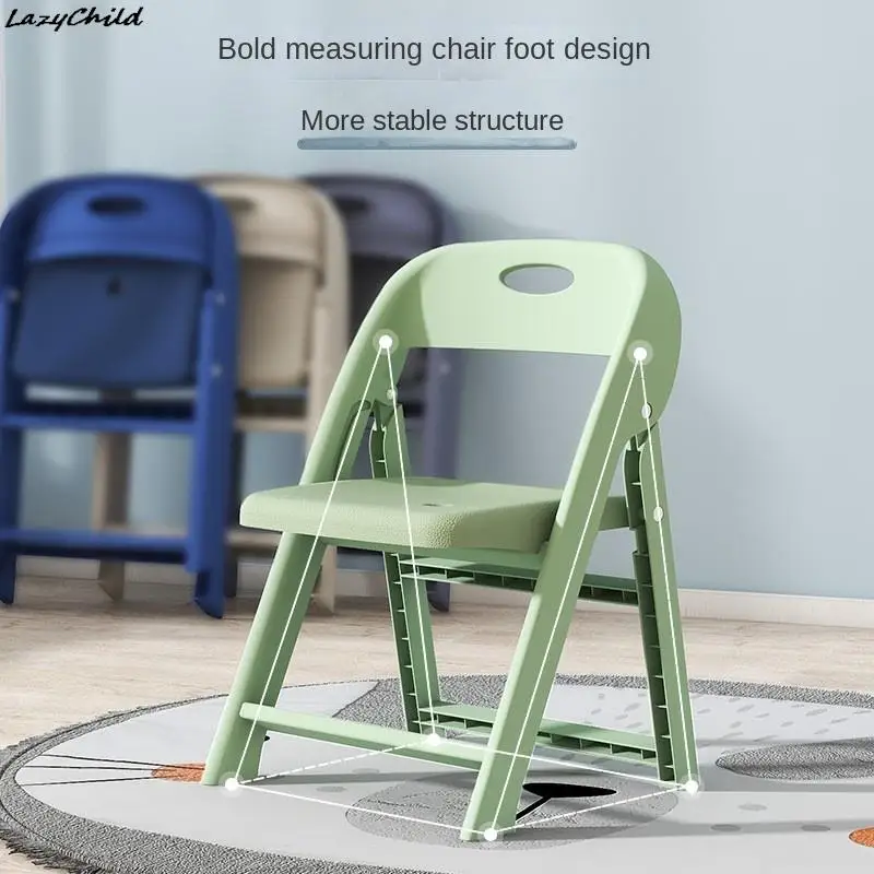 Taburete plegable de tamaño pequeño para adultos y niños, silla reclinable antideslizante para el hogar, silla de jardín de infantes, comedor para bebés