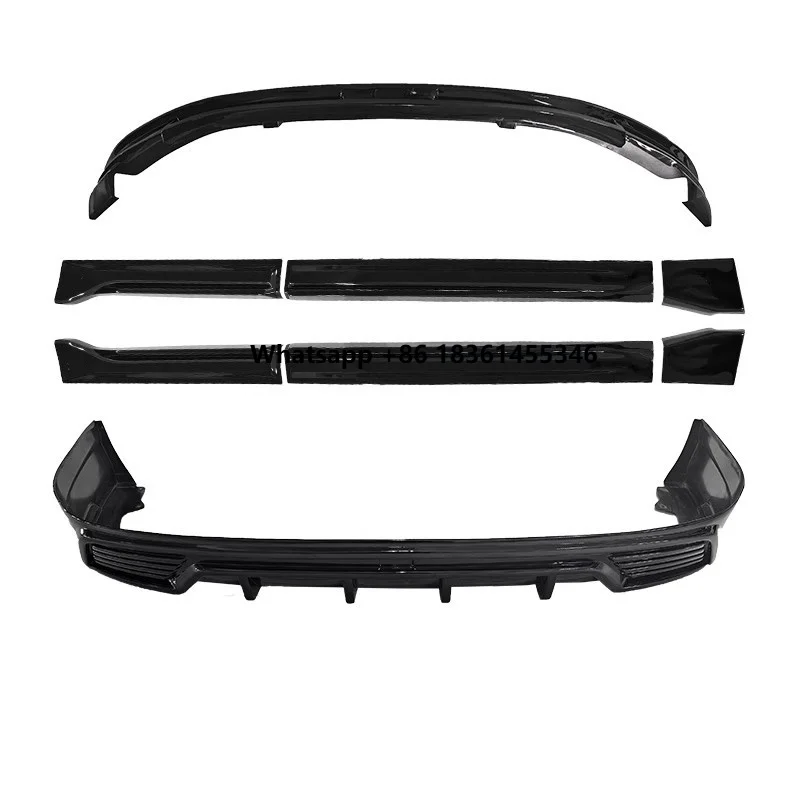 

For 900 Modified Sport Style Gloss Black Car Front Shovel Rear Lip Side skirt Body kit