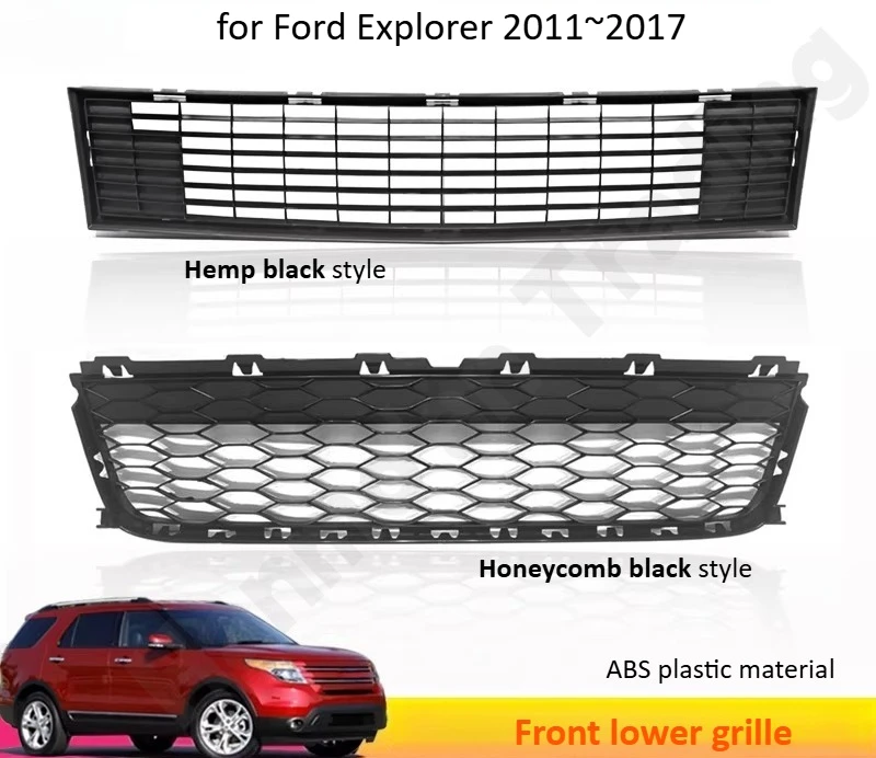 

for Ford Explorer 2011-2017 Front bumper lower grille/lower mesh/black air intake grille/exterior decorative accessories
