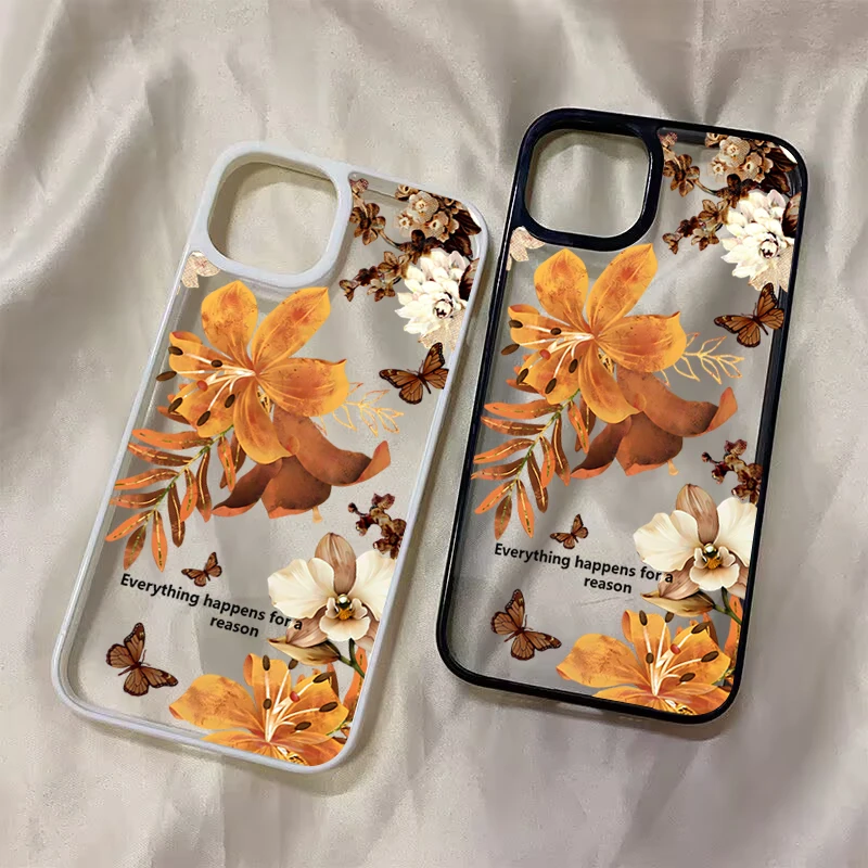Autumn Floral Butterfly Case for Samsung Galaxy S26 S25 FE S24 Plus S23 Ultra A57 A56 A37 A36 A16 A27 A26 A35 A55 A34 A15 Cover