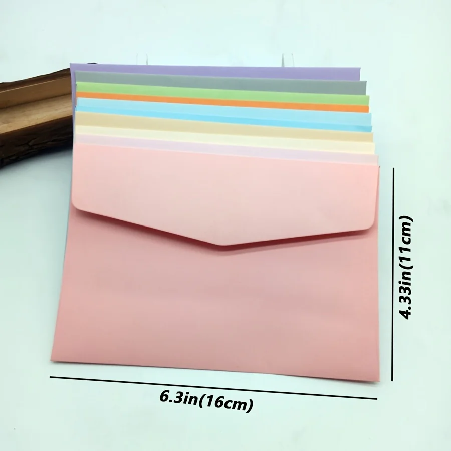 20 macaron colored envelopes, suitable for birthdays, weddings, and special occasions - elegant invitation letter envelopes