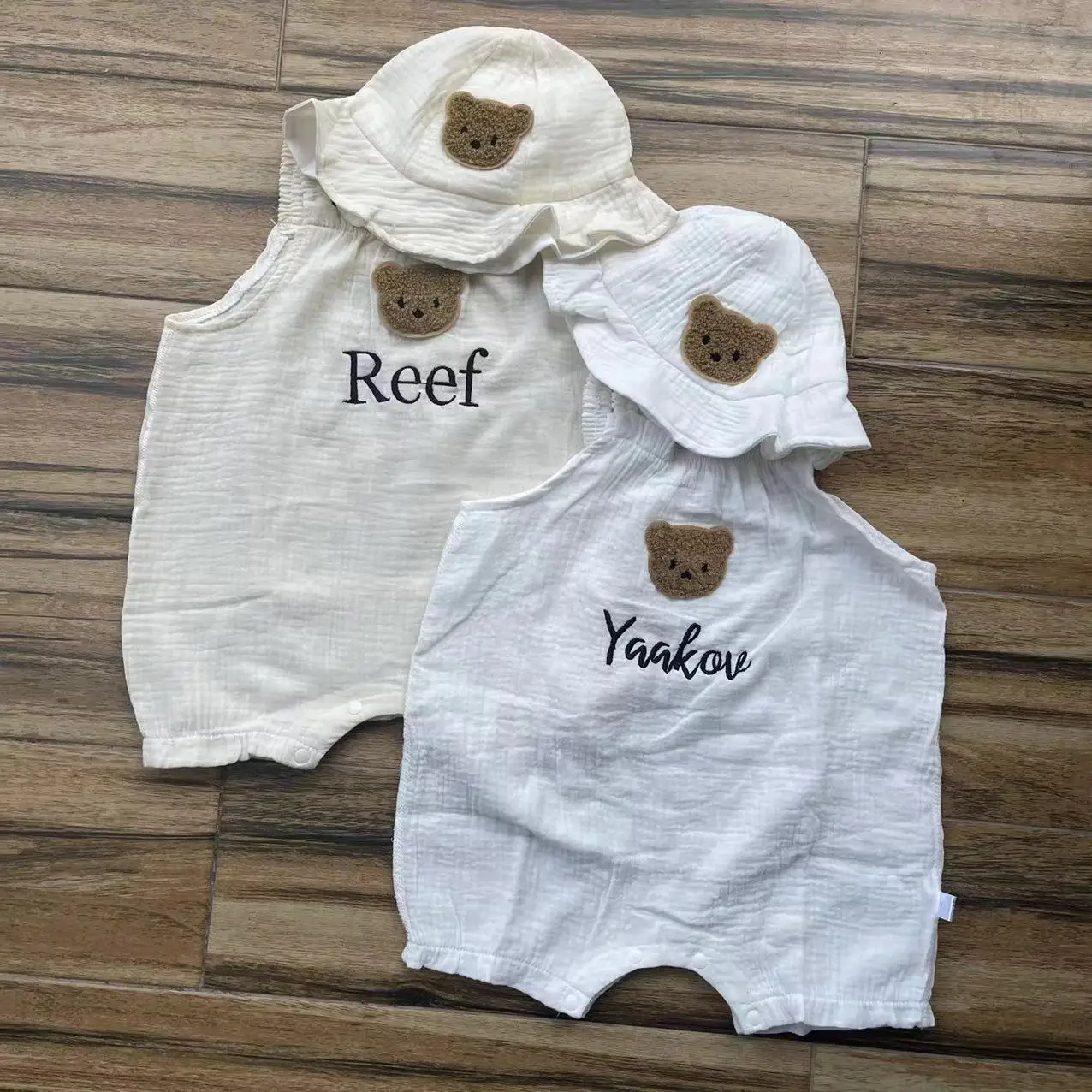 

Embroidered Super Cute And Stylish Climbing Clothes, Personalized Custom Pure Cotton Newborn Babies Boys And Girls Gift Pack