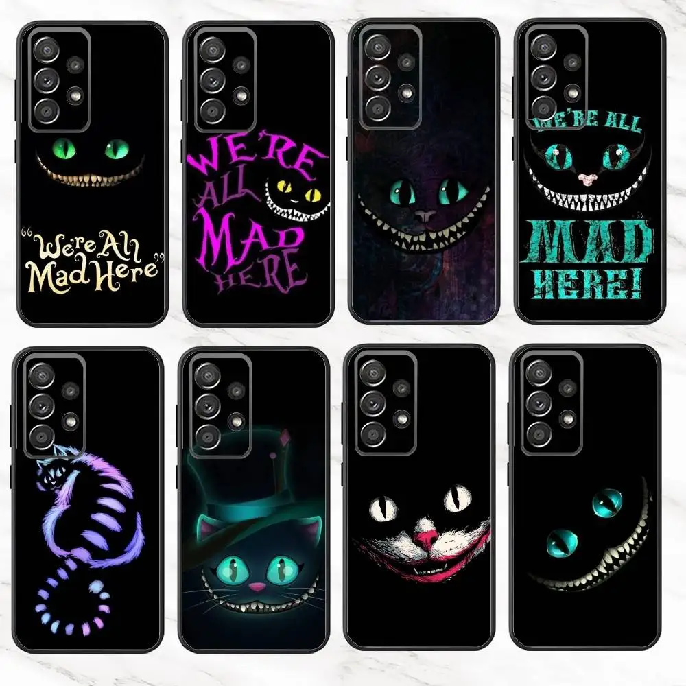 

Cool C-Cheshire C-Cat Phone Case For Samsung S25,S24,S21,S22,S23,S30,Ultra,S20,Plus,Fe,Note,10,9,5G Black Cover