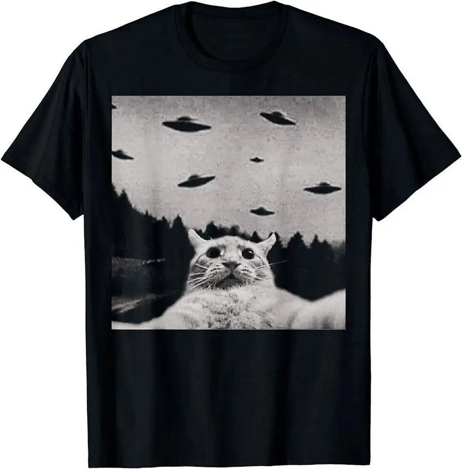 

Футболка Alien Cat UFO-классическая, с круглым вырезом, черная, для взрослых