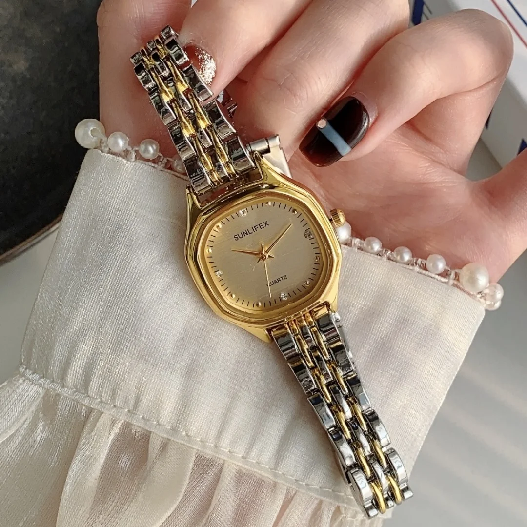 Silver Watch Fashion Ladies Steel Chain Quartz Watch Birthday Gift Business Wristwatch Watches Women Relogio Feminino Relojes