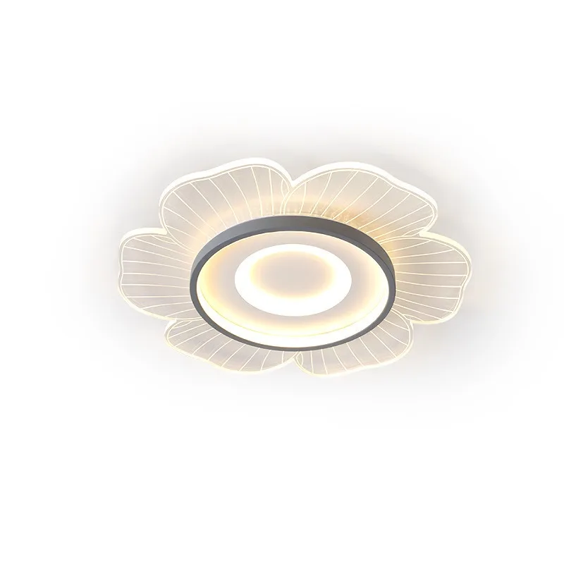 Bedroom ceiling light modern simple warm thin creative intelligent flower-shaped living room dining light