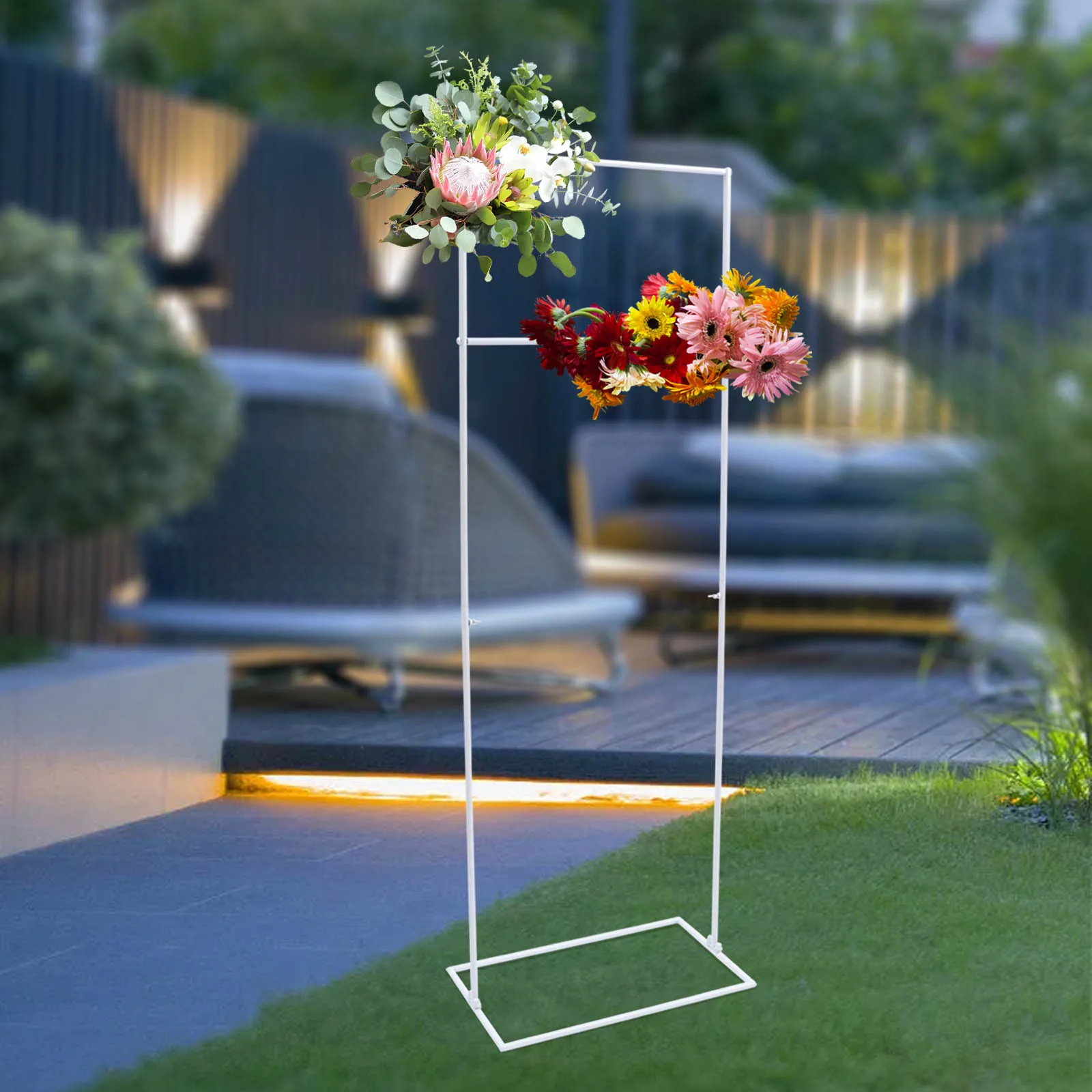 

155 * 53cm Backdrop Stand Wedding Arch 21" x 61" Wedding Flower Racks, Wedding Ornaments Flower Racks Balloon Arch Stand