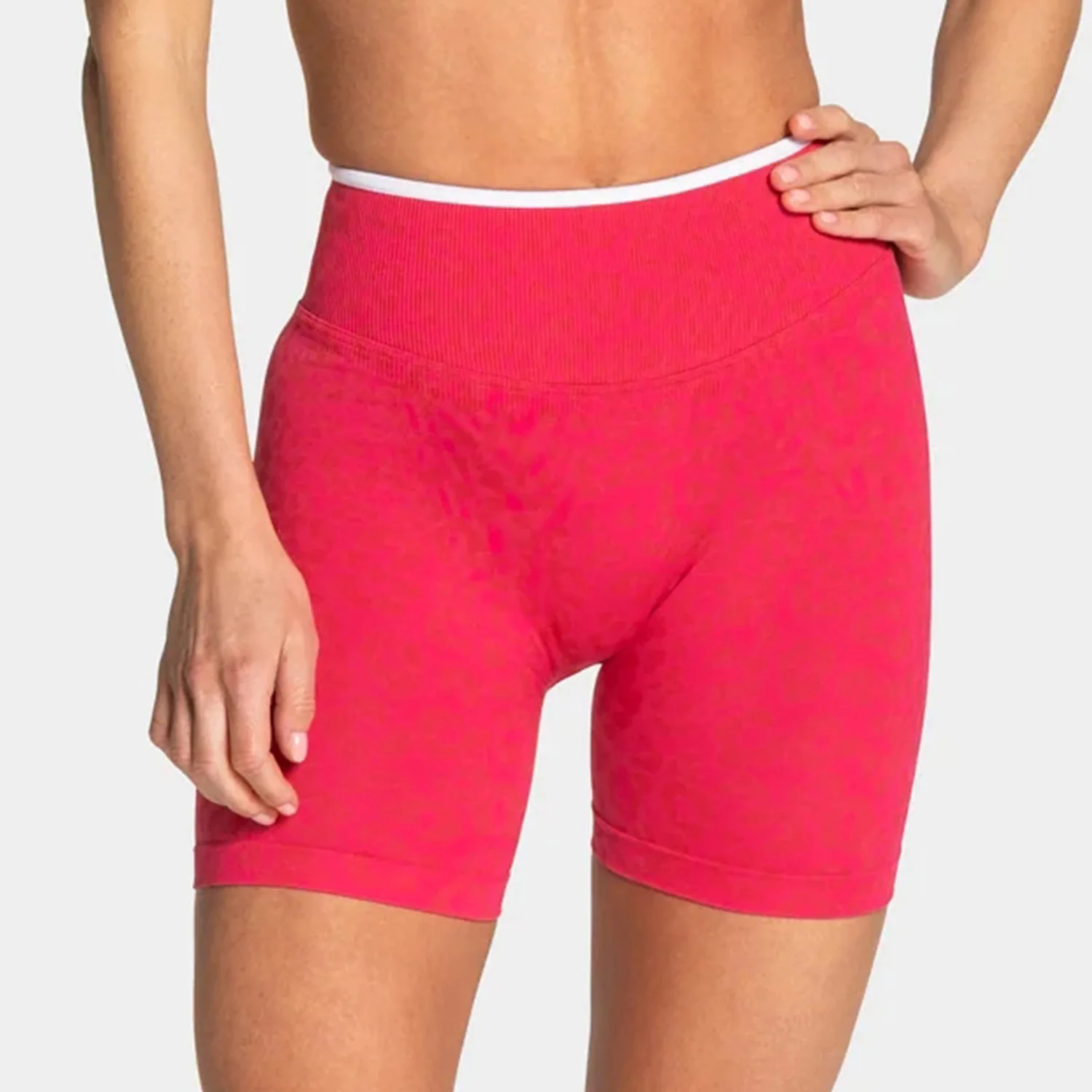 Leopard-Shorts für Damen, nahtlose, formgebende Scrunch-Shorts, Booty-Shorts, High-Waist-Gym-Shorts, dehnbare Fitness-Lauf-Workout-Shorts – Detail 15