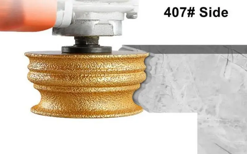 Durchmesser 75mm 407 # Seitlich gelötete Diamantschleifscheibe für Stein, Marmor, Granit, Fliesen, zum Schleifen von Schlitzkanten für Winkelschleifer – Detail 3