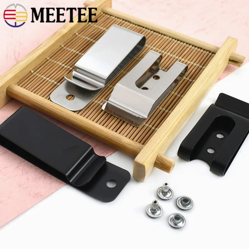 

5/10/20Pcs Metal Spring Buckle Pants Waistband Holster Sheath Clip Clasp Wallet Double Holes Screws Buckles Hardware Accessories