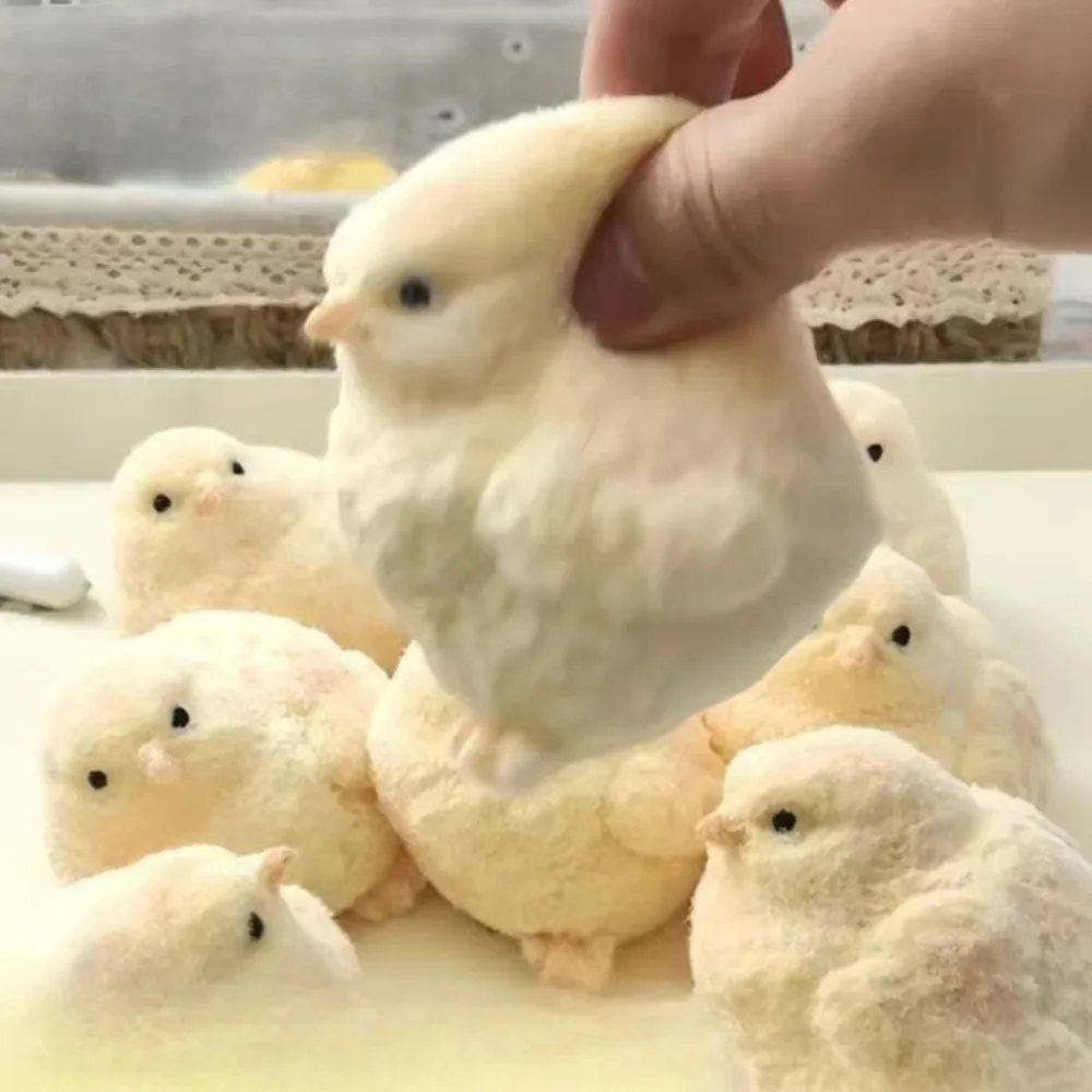 1PC Miniatuur Trage Rebound Relief Squeeze Speelgoed Sticky TPR Squishy Mini Chick Stress Squishy Nieuwe Fidget Speelgoed