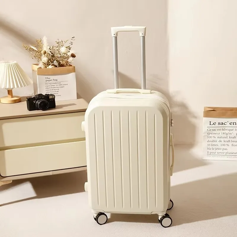 Luggage 20-24 inch fresh style trolley case, light and durable polyester suitcase, women's universal wheel combination lock