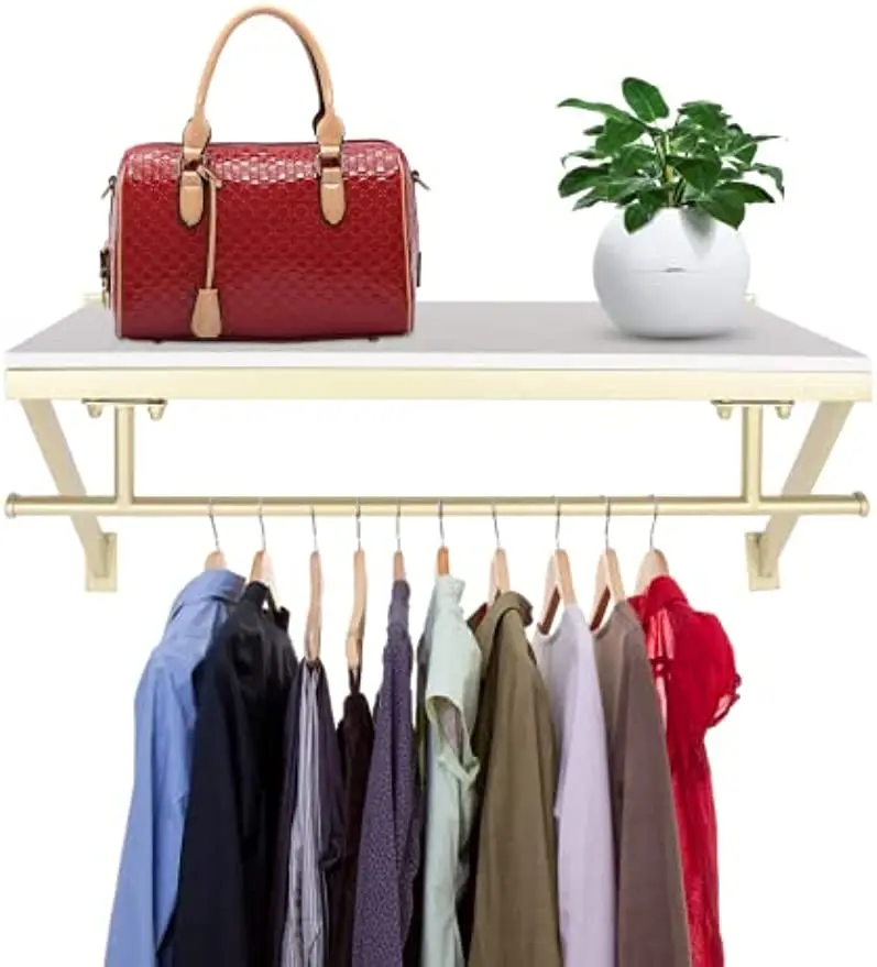 Wall-Mounted Clothing Rack Modern Simple Store Metal Display  Hanging Garment Bar