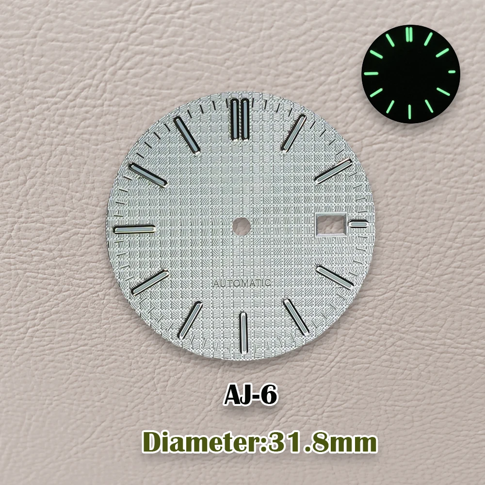 31.8mm S Logo oak AP Dial Suitable for NH35/NH36 Movement Green Luminous High Quality Watch Modification Accessories Repair