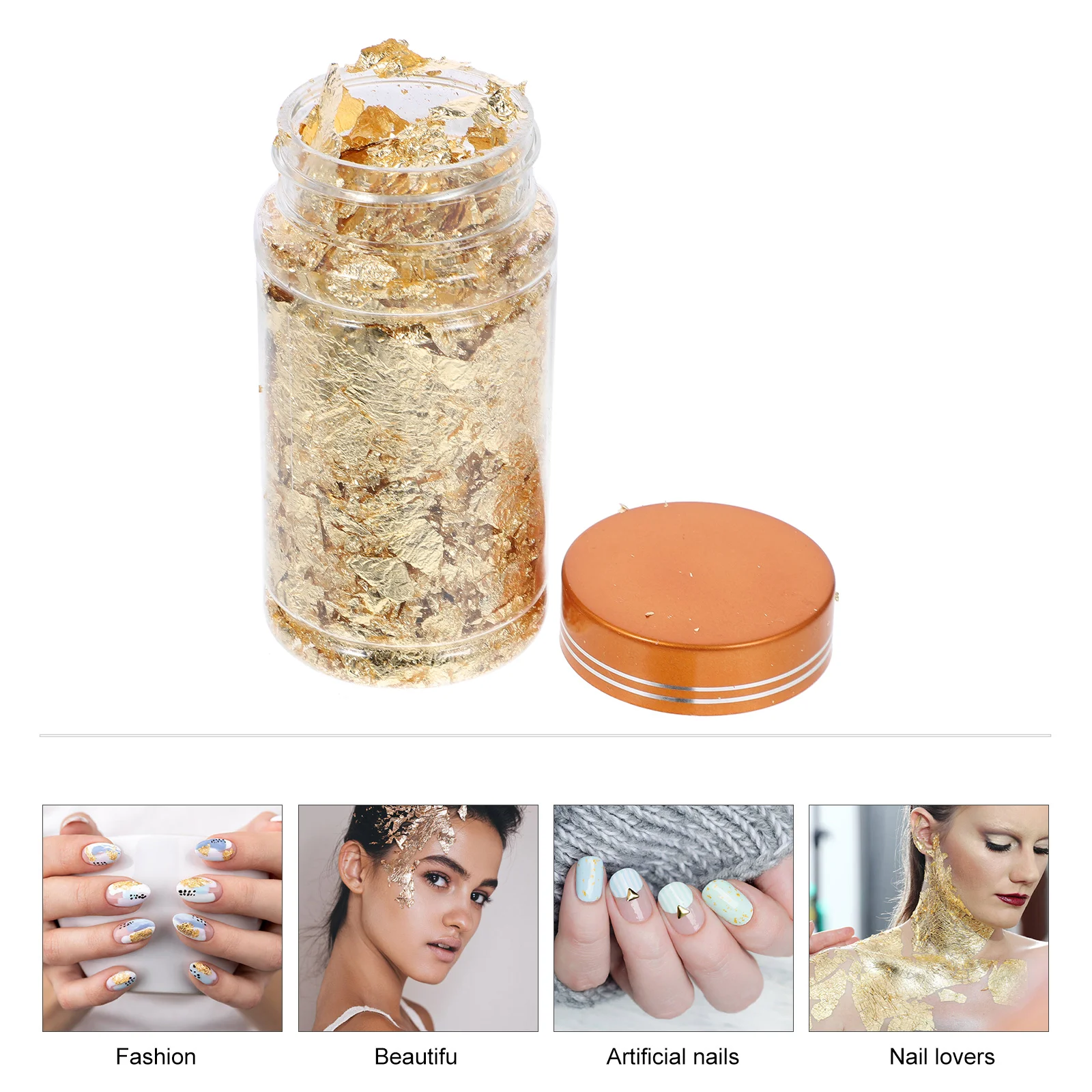 3 قطع من ورق رقائق الذهب والفضة، زجاجة صغيرة لفن الأظافر، سهلة الاستخدام، أظافر صناعية طبيعية، نصائح فنية للأظافر بنفسك، ديكور