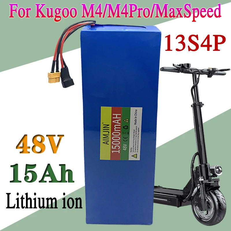 48V 13S4P 18650 For Kugoo M4/M4Pro/MaxSpeed 15000mAh battery pack electric scooter BMS board battery pack