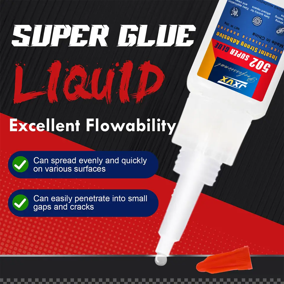 502 20g Super Strong Adhesive, Value Pack of 7, for Hard Plastics, Crafts, Ceramics, Frame, Leather, Metal, Strong Bonding Liquid Glue Tool, Christmas DIY - 2