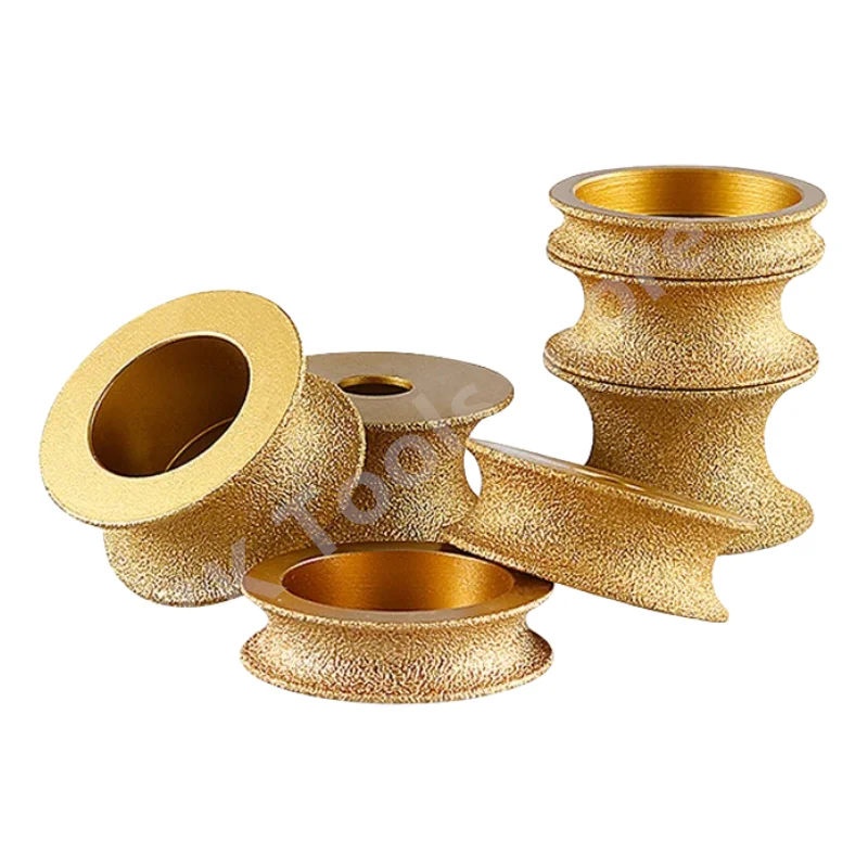 Imagem -05 - Diâmetro 75 mm Semicírculo Brasagem Roda Redonda Borda de Diamante Perfil Rebolo Semi-circular Borda Vidro Cerâmica Moagem 1pc