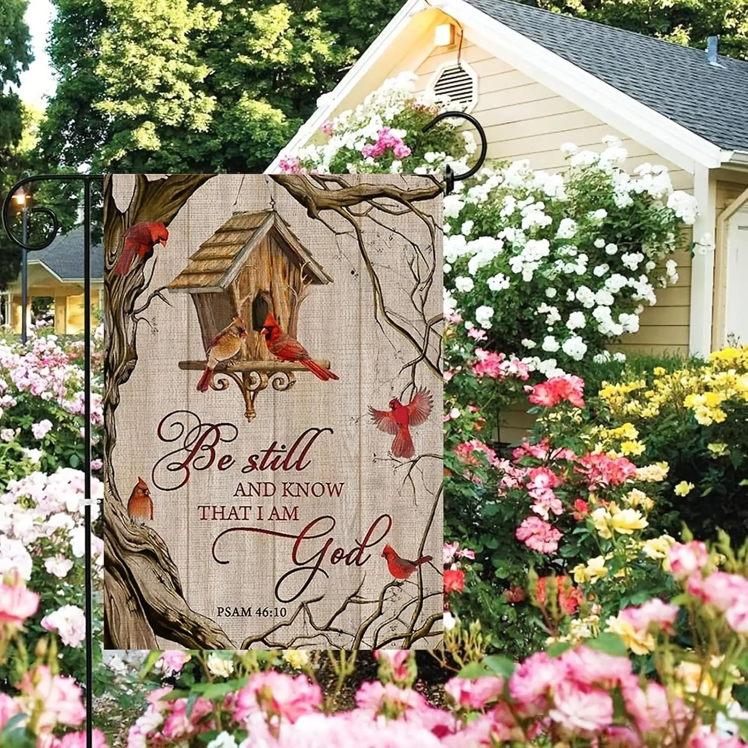 العلم حديقة الكتاب المقدس 12X18 بوصة مزدوجة الوجهين ساحة في الهواء الطلق مزرعة الحديقة الديكور العلم الطيور ساحة العلم مزرعة الحضرية D HHJ