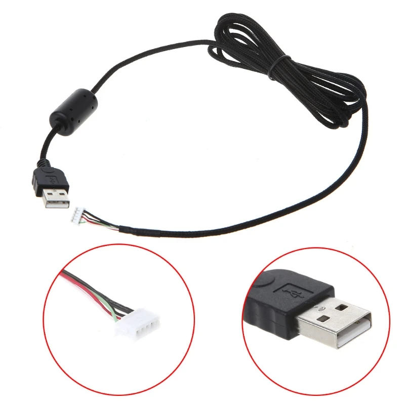 Kabel Mouse PVC Lembut Kabel Mouse Pengganti Garis Mouse Tahan Lama untuk Mouse Gaming G500 2.2 Meter