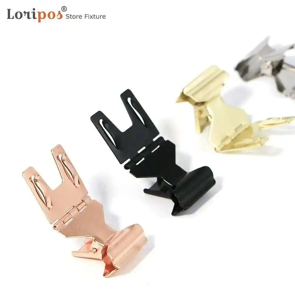 POP Metal Price Label Tag Paper Sign Card Display Clips Holders Stainless Steel Retail Bread Shop Promotions