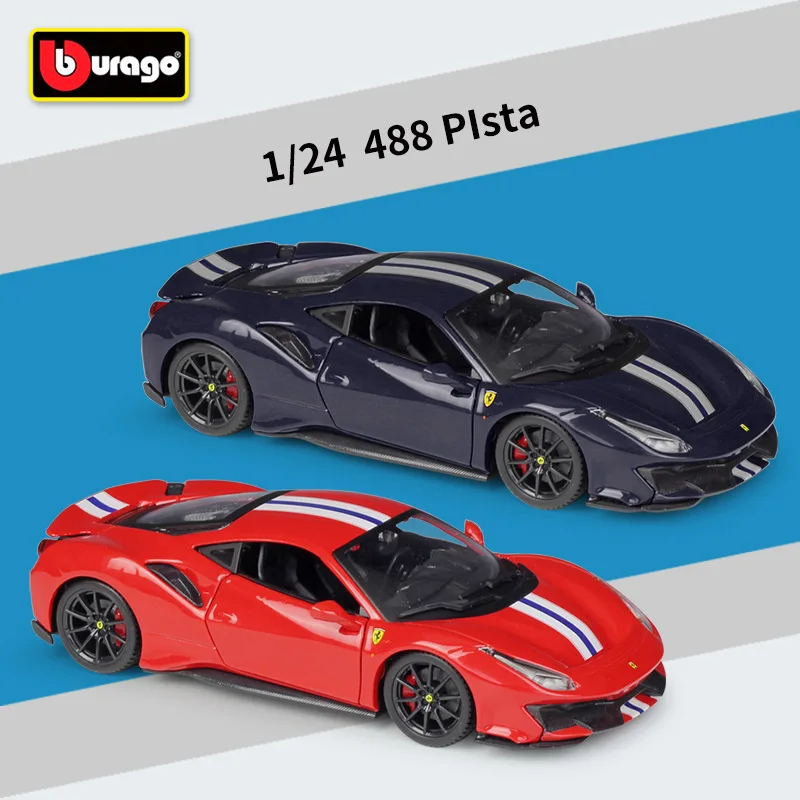 

Bburago 1:24 Italy 488 Pista Sports Car Simulation Alloy Model Toy Ornament Diecast Alloy Car Model Collectible