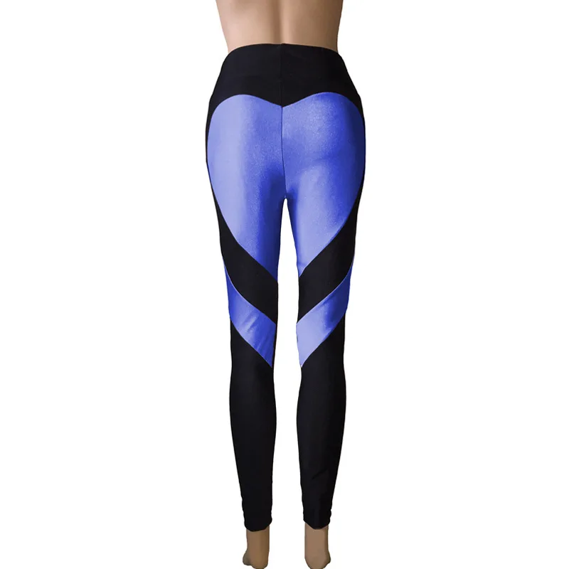 Frau Sexy Öffnen Gabelung Patchwork Leggings Tinte Druck Fluoreszenz Heißer Mädchen Bleistift Hosen Farbe Kontrast Clubwear Erotische Strumpfhosen