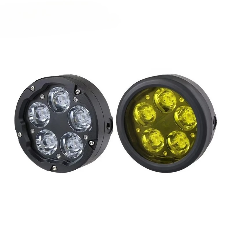 High quality numerical control Aluminum Highlight Motorcycle Light Emitting Diode Spotlight Waterproof Auxiliary Light