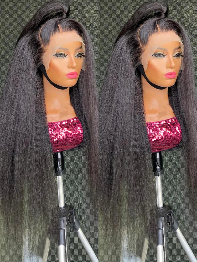 

Прозрачные Кудрявые Прямые Парики Фронта Шнурка Yaki 250% Плотность Бразильские 13x6 360 Парики Фронта Шнурка Человеческих Волос Для Чернокожих Женщин