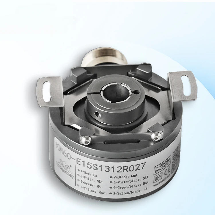 Absolute hollow shaft encoder multi-turn motor servo motor encoder KM60 stainless steel rotary encoder 16/17/19/20/22/24bits