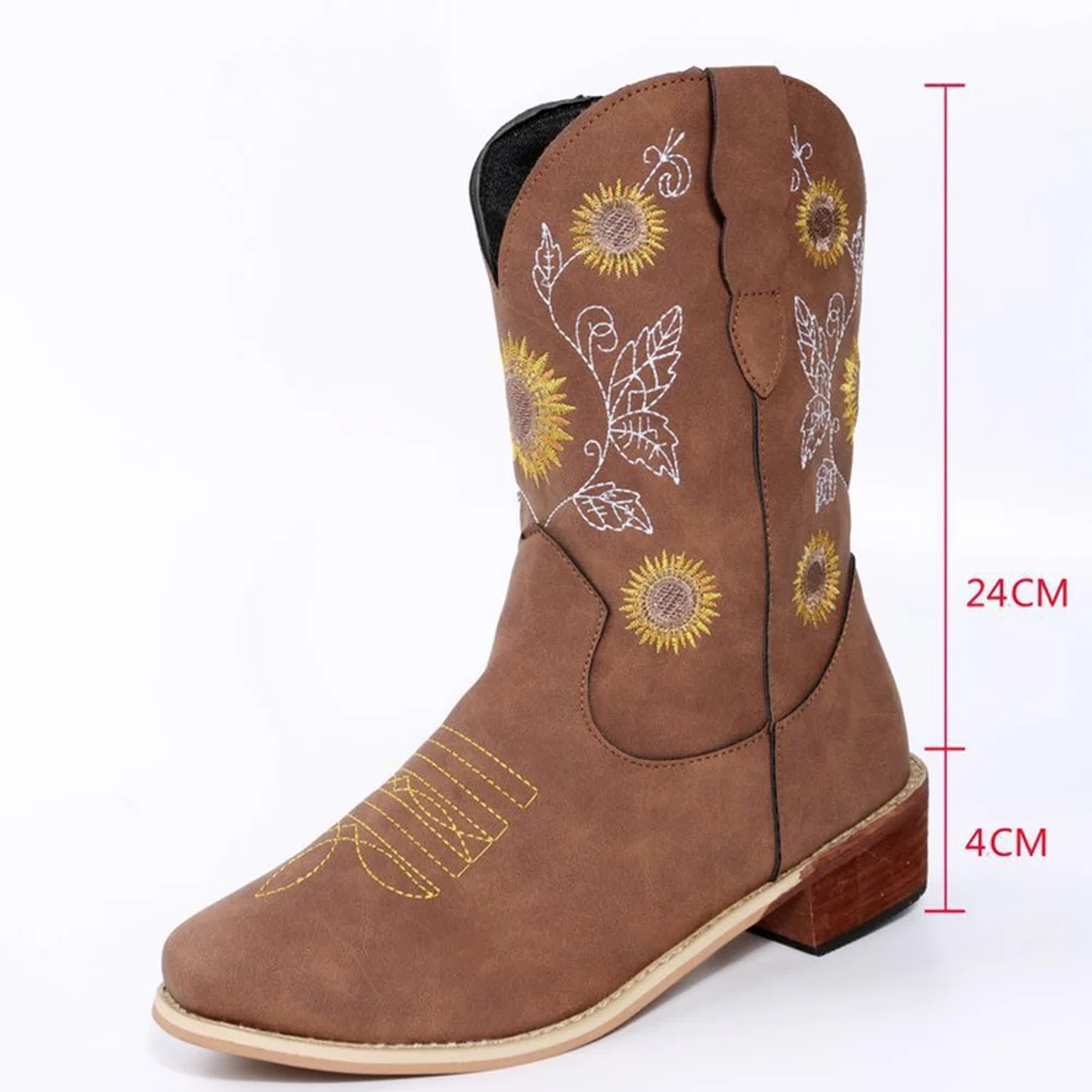 Botas Femininas Country Vintag - Western Cowgirl Boot avaliação e preço
