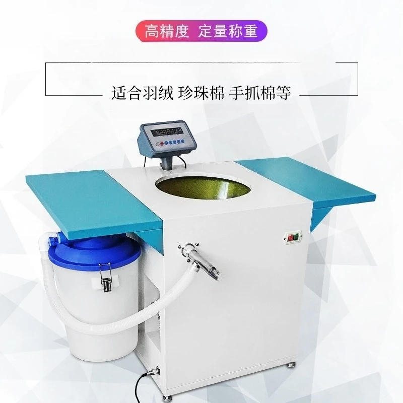 Semi-automatic down jacket and cotton coat with scale filling machine for quantitative weighing