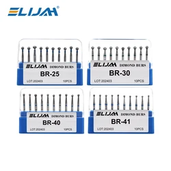 10pcs/Box Dental Diamond Burs FG Drills for High Speed Handpiece Polishing Whitening Diamond Abrade Denspay Dental Grinding Tool