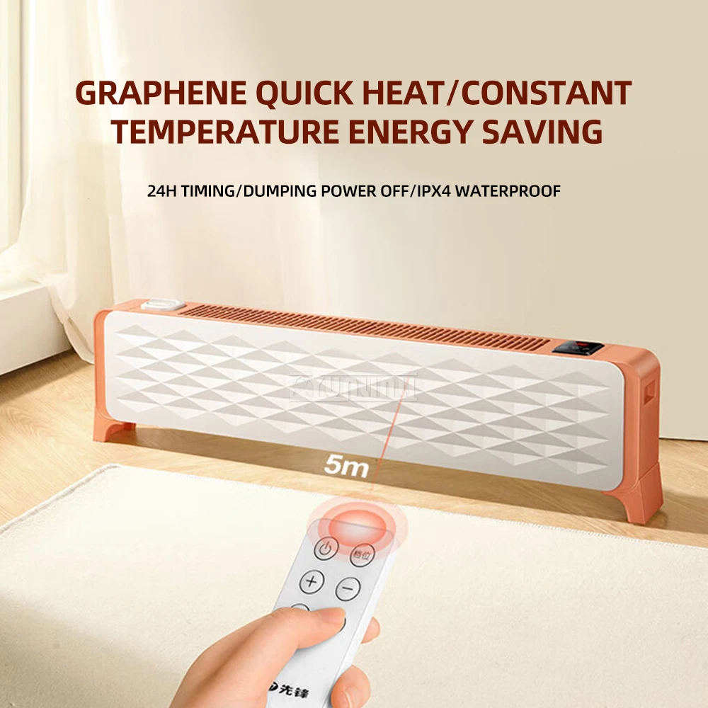 Household Mobile Living Room Electric Heater Graphene Energy-Saving Fast Heating Space Heater