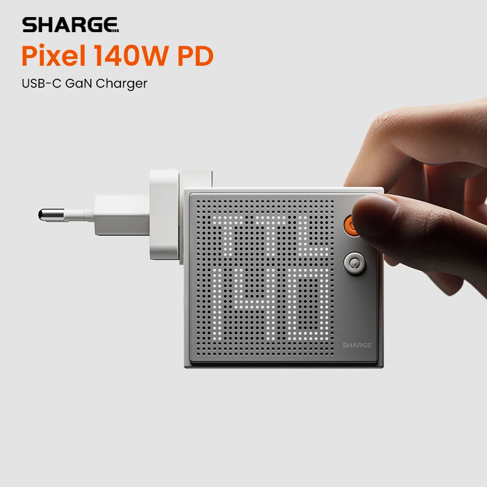 SHARGE 140W GaN Charger USB-C Charger QC4.0 PD3.1 Quick Charge 3Ports for MacBook Laptop Tablet PD Fast Charger iPhone 16 15 Pro