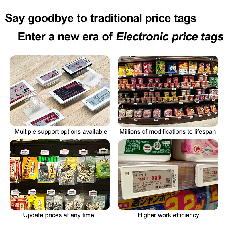 Supermarket Digital Price Tags Display with 2.13inch E-paper Display Labels Electronic Shelf Label ESL Tag